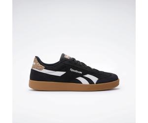 Sneaker REEBOK CLASSIC "SMASH EDGE", Herren, Gr. 47, schwarz-weiß (schwarz, weiß, gum), Leder, Synthetik, Schuhe Sneaker, mit Leo-Print (72996851-47) schwarz, weiß, gum