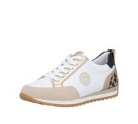 Sneaker REMONTE, Damen, Gr. 38, weiß, natur, leo, Lederimitat, Schuhe Sneaker, Schnürschuh, Halbschuh, Casual-Sneaker mit gepolstertem Schaftrand (54094248-38) weiß, natur, leo