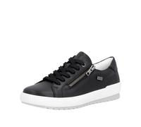 Sneaker REMONTE, Damen, Gr. 41, schwarz, Leder, unifarben, Basic, Schuhe Sneaker, Freizeitschuh, Halbschuh mit seitlichem Reißverschluss und TEX-Membran (22375416-41) schwarz