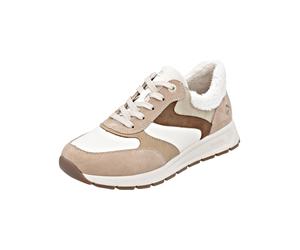 Sneaker REMONTE "Remonte Sneaker Leder", Damen, Gr. 38, beige (sand), Leder, Schuhe Sneaker (18504252-38) sand