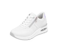 Remonte Damen Low-Top Sneaker D2H01, Frauen Halbschuhe,lose Einlage,Laufschuhe,schnürschuhe,schnürer,Plateausohle,Sportschuhe,Weiss Kombi (80),38 EU