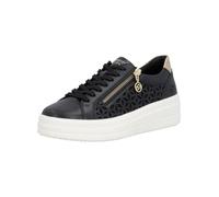 Sneaker REMONTE "Remonte Sneaker Leder/Synthetik", Damen, Gr. 39, schwarz (schwarz, gold), Leder, Synthetik, Schuhe Sneaker (19596954-39) schwarz, gold