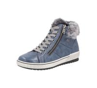 Remonte Damen High-Top Sneaker D0780, Frauen Halbschuhe,lose Einlage,wasserabweisend,remonteTEX,schnürstiefeletten,Sportschuhe,blau Kombi (14),37 EU