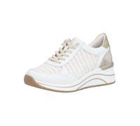 Sneaker REMONTE "Remonte Sneaker Synthetik/Textil", Damen, Gr. 40, weiß, gold, Synthetik, Textil, Schuhe Sneaker (29904568-40) weiß, gold