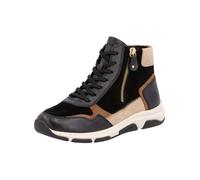 Remonte Damen High-Top Sneaker D1S70, Frauen Halbschuhe,lose Einlage,Turnschuhe,Laufschuhe,schnürschuhe,schnürer,mid Cut,schwarz Kombi (03),38 EU