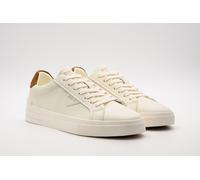 Sneaker REPLAY "EVAN M CLASS", Herren, Gr. 45, beige (sanftes weiß, tan), Lederimitat, unifarben mit Farbeinsatz, Basic, Schuhe Sneaker, Klassik Sneaker, Halbschuh, Schnürschuh mit Kontrast an der Fer