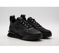 Sneaker REPLAY "FIELD MOD D", Herren, Gr. 45, schwarz, Leder, Textil, unifarben, Schuhe Sneaker, Schnürschuh, Freizeitsneaker mit Anziehlasche (69581264-45) schwarz