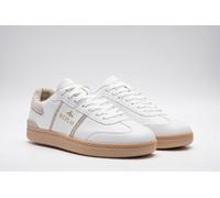 Sneaker REPLAY, Herren, Gr. 41, weiß, beige, Leder, Lederimitat, unifarben mit Farbeinsatz, Schuhe Sneaker, Schnürschuh, Halbschuh, Basketsneaker mit gepolstertem Schaftrand (93843256-41) weiß, beige