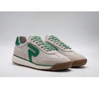 Sneaker REPLAY, Herren, Gr. 44, beige (hellgrau, grün), Leder, Lederimitat, Textil, kontrastfarbene Details, Schuhe Sneaker, Schnürschuh, Freizeitsneaker, Halbschuh mit gepolstertem Schaftrand (542707