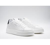 Sneaker REPLAY, Herren, Gr. 44, weiß, schwarz, Leder, Lederimitat, unifarben mit Farbeinsatz, Schuhe Sneaker, Schnürschuh, Halbschuh, Freizeitsneaker mit Kontrastbesatz (38847418-44) weiß, schwarz