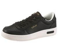 Sneaker REPLAY, Herren, Gr. 45, schwarz, Lederimitat, unifarben, Schuhe Sneaker, Schnürschuh, Halbschuh, Freizeitsneaker mit Ziernähten (47671648-45) schwarz