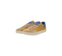Sneaker REPLAY, Herren, Gr. 45, gelb, blau, Leder, Lederimitat, Textil, kontrastfarbene Details, Schuhe Sneaker, Halbschuh, Schnürschuh, Casual-Sneaker mit gepolstertem Schaftrand (29549013-45) gelb, 
