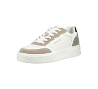 Sneaker REPLAY "Replay Sneaker Leder", Herren, Gr. 44, beige, weiß, Leder, Schuhe Sneaker (63657824-44) beige, weiß