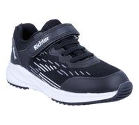 Sneaker RICHTER "Buddy WMS: Weit", Mädchen, Gr. 32, schwarz, Lederimitat, Textil, kontrastfarbene Details, Schuhe Sneaker, Trainingsschuh mit Richtex-Membrane, Größenschablone zum Download (61148338-3