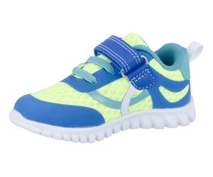 Sneaker RICHTER "Wallaby WMS: Mittel", Damen, Gr. 33, lago, neongre, peac, Lederimitat, Textil, kontrastfarbene Details, Schuhe Sneaker, Klettschuh mit heller Laufsohle, Größenschablone zum Download (