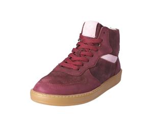 Sneaker RICOSTA "Ricosta Sneaker Veloursleder", Mädchen, Gr. 32, bordeaux, Veloursleder, Schuhe Sneaker (12296408-32) bordeaux