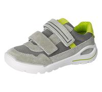 Sneaker RICOSTA "RIDER WMS: Mittel", Kinder, Gr. 26, grau (grau grün), Veloursleder, Textil, sportlich, Schuhe, Freizeitschuh mit Klettverschluss, Größenschablone zum Download (61088106-26) grau grün