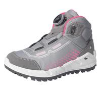 Sneaker RICOSTA "Terra WMS: normal", Kinder, Gr. 31, grau (grau, pink), Synthetik, Textil, kontrastfarbene Details, casual, Schuhe, Schnürschuh mit Sympatex-Membrane, Größenschablone zum Download (215