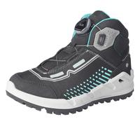 Sneaker RICOSTA "Terra WMS: normal", Mädchen, Gr. 35, bunt (schwarz, türkis), Synthetik, Textil, kontrastfarbene Details, Schuhe Sneaker, Schnürschuh mit Sympatex-Membrane, Größenschablone zum Downloa