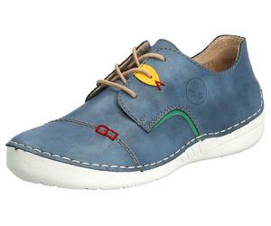 Sneaker RIEKER, Damen, Gr. 36, blau (royalblau), Nubuklederimitat, Schuhe Sneaker, im Sportslook, Freizeitschuh, Halbschuh, Schnürschuh, Topseller (24627938-36)