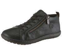 Sneaker RIEKER, Damen, Gr. 36, grün (dunkelgrün), Lederimitat, Schuhe Sneaker, Freizeitschuh, Halbschuh, Schnürschuh in bequemer Form (77461266-36) dunkelgrün