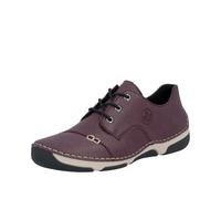 Sneaker RIEKER, Damen, Gr. 37, bordeaux, Lederimitat, Synthetik, Schuhe Sneaker, Schnürschuh, Halbschuh, Freizeitsneaker mit Label (71693101-37) bordeaux