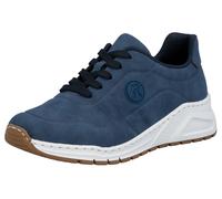 Rieker Damen Sneaker M4903 – Low-Top, lose Einlage – Blau, Gr. 38 (EU)