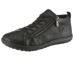 Sneaker RIEKER, Damen, Gr. 38, grün (dunkelgrün), Lederimitat, Schuhe Sneaker, Freizeitschuh, Halbschuh, Schnürschuh in bequemer Form (77461266-38) dunkelgrün