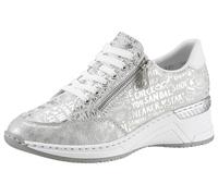 Rieker Damen Low-Top Sneaker N4316, Frauen Halbschuhe, lose Einlage,Sportschuhe,Freizeitschuhe,Turnschuhe,Laufschuhe,Silber/Platin (90),39 EU / 6 UK
