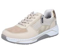 Rieker Damen Low-Top Sneaker 53101, Frauen Halbschuhe, lose Einlage,straßenschuhe,Strassenschuhe,Sportschuhe,Freizeitschuhe,beige (60),40 EU / 6.5 UK