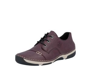 Sneaker RIEKER, Damen, Gr. 40, braun (bordeaux), Lederimitat, Synthetik, Schuhe Sneaker, Schnürschuh, Halbschuh, Freizeitsneaker mit Label (71693101-40) bordeaux