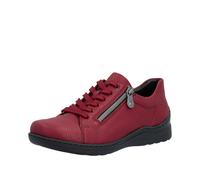 Sneaker RIEKER, Damen, Gr. 40, rot, Lederimitat, Schuhe Sneaker, Schnürschuh, Halbschuh, Klassik-Sneaker mit Reißverschluss (96002736-40) rot