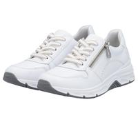 Sneaker RIEKER, Damen, Gr. 40, weiß, Lederimitat, Schuhe Sneaker, mit seitlichem Reißverschluss, Freizeitschuh, Halbschuh, Schnürschuh (44089131-40) weiß