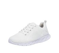 Sneaker RIEKER, Damen, Gr. 40, weiß, Textil, sportlich, Schuhe Sneaker, mit leichter Laufsohle, Freizeitschuh, Halbschuh, Schnürschuh (98680727-40) weiß