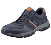 Sneaker RIEKER, Damen, Gr. 41, bunt (dunkelblau, braun), Lederimitat, Schuhe Sneaker, Freizeitschuh, Outdoorschuh, Schnürschuh mit gepolstertem Schaftrand (26553630-41) dunkelblau, braun