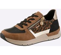 Rieker Damen Sneaker 58902 – Low-Top, lose Einlage, braun Kombi Größe 42