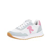 Sneaker RIEKER, Damen, Gr. 42, Textil, rosa (weiß, grau, rosa), Lederimitat, Textil, Schuhe Sneaker, Schnürschuh, Halbschuh, Freizeitsneaker mit leichter Laufsohle (59944531-42) weiß, grau, rosa