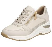 Sneaker RIEKER Gr. 43, beige (hellbeige) Damen Schuhe Sneaker mit seitlichem Reißverschluss, Freizeitschuh, Halbschuh, Schnürschuh Bestseller (45536367-43)