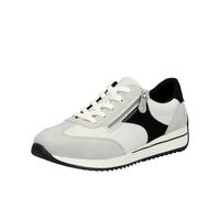 Sneaker RIEKER, Damen, Gr. 43, weiß kombiniert, Lederimitat, kontrastfarbene Details, Basic, Schuhe Sneaker, Schnürschuh, Halbschuh, Freizeitsneaker mit Kontrastdetails (31136168-43) weiß kombiniert