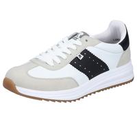 Sneaker RIEKER, Damen, Gr. 43, weiß multi, Lederimitat, Schuhe Sneaker, Schnürschuh, Halbschuh, Freizeitsneaker mit Kontrastbesätze (52296534-43) weiß multi