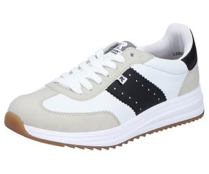 Sneaker RIEKER, Damen, Gr. 43, weiß multi, Lederimitat, Schuhe Sneaker, Schnürschuh, Halbschuh, Freizeitsneaker mit Kontrastbesätze (52296534-43) weiß multi