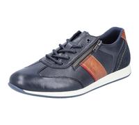 Sneaker RIEKER, Herren, Gr. 40, blau, Leder, Synthetik, Schuhe Sneaker, mit Reißverschluss, Freizeitschuh, Halbschuh, Schnürschuh (95343836-40)