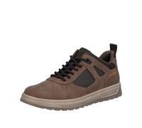 Sneaker RIEKER, Herren, Gr. 42, braun, Lederimitat, Schuhe Sneaker, Schnürschuh, Halbschuh, Outdoorschuh mit gepolstertem Schaftrand (90581263-42) braun