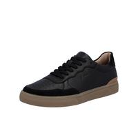 Sneaker RIEKER, Herren, Gr. 42, schwarz, Glattleder, Schuhe Sneaker, Basket-Sneaker, Halbschuh, Schnürschuh mit Perforation (71907522-42) schwarz