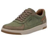 Sneaker RIEKER, Herren, Gr. 43, grün (khaki, braun), Leder, Lederimitat, Schuhe Sneaker, Freizeitschuh, Halbschuh, Schnürschuh mit gepolstertem Schaftrand (95431142-43)