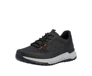Sneaker RIEKER, Herren, Gr. 43, schwarz, Lederimitat, Textil, Schuhe Sneaker, Schnürschuh, Halbschuh, Outdoorschuh mit Profilsohle, TEX-Membrane (65099120-43) schwarz