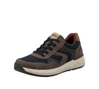 Sneaker RIEKER, Herren, Gr. 44, grau (taupe kombiniert), Lederimitat, Schuhe Sneaker, Schnürschuh, Halbschuh, Freizeitschuh mit weichem Schaftrand (36208318-44) taupe kombiniert