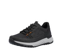 Sneaker RIEKER, Herren, Gr. 45, schwarz, Lederimitat, Textil, Schuhe Sneaker, Schnürschuh, Halbschuh, Outdoorschuh mit Profilsohle, TEX-Membrane (65099120-45) schwarz