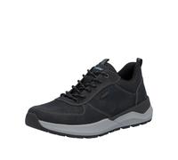 Sneaker RIEKER, Herren, Gr. 47, schwarz, Lederimitat, Schuhe Sneaker, Halbschuh, Schnürschuh, Freizeitschuh mit Kontrastnähten (78263315-47) schwarz