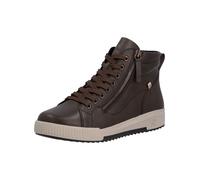 Sneaker RIEKER "Rieker Sneaker Glattleder", Damen, Gr. 37, braun (grau, braun), Glattleder, Schuhe Sneaker (86452262-37) grau, braun
